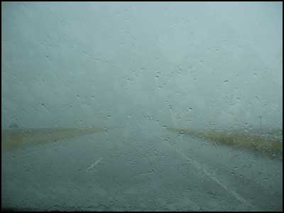 rainy windshield